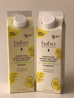 Babo Botanicals Purifying Lemon Tea Tree & Grapefruit Shampoo and Conditioner